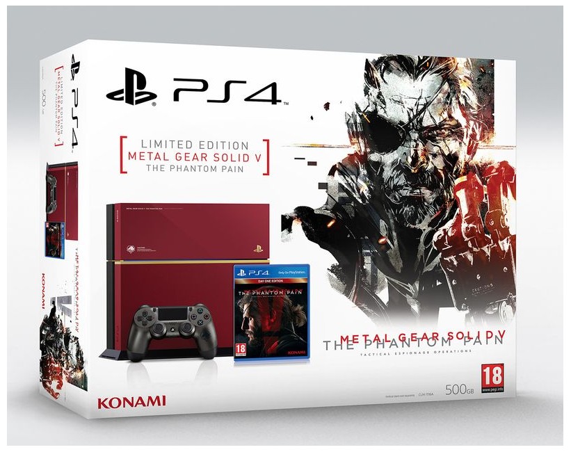 Playstation 4 Console 500GB - Metal Gear Solid 5: The Phantom Pain - Limited Edition Bundle (Red)