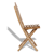 4 stykker foldbar bambus stol (41.498 x 2) thumbnail-2