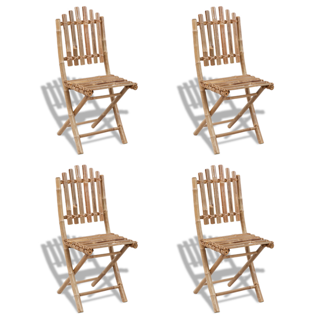 4 stykker foldbar bambus stol (41.498 x 2)