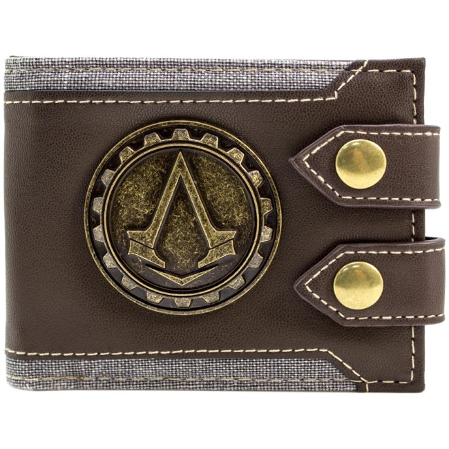 Assassins Creed Syndicate Jacob Logo Brown ID & Card Bi-Fold Wallet