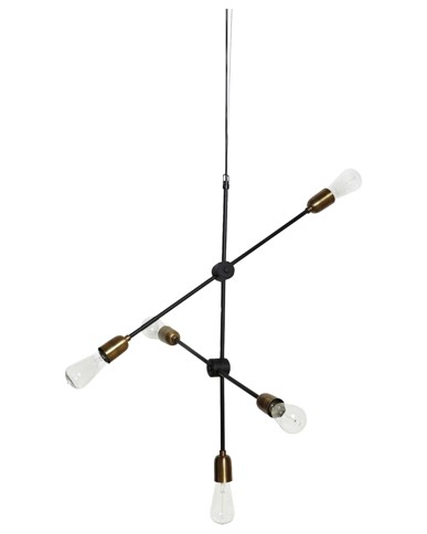 House Doctor - Molecular Pendelleuchte - Messing/Schwarz