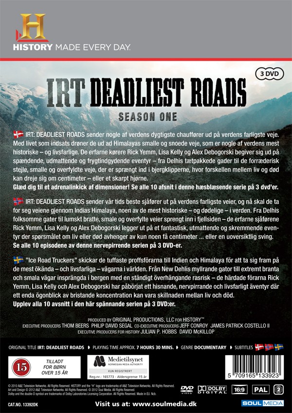 Kaupa Deadliest Roads Season 1 3 Disc Dvd