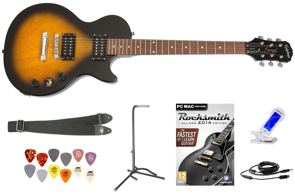 Epiphone - Les Paul Special II - Electric Guitar + Rocksmith 2014 PC/Mac Bundle (Vintage Sunburst)