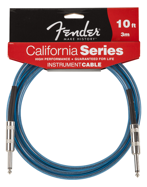Fender - California Series - Instrument Jack Kabel (Lake Placid Blue) (3,0 m)