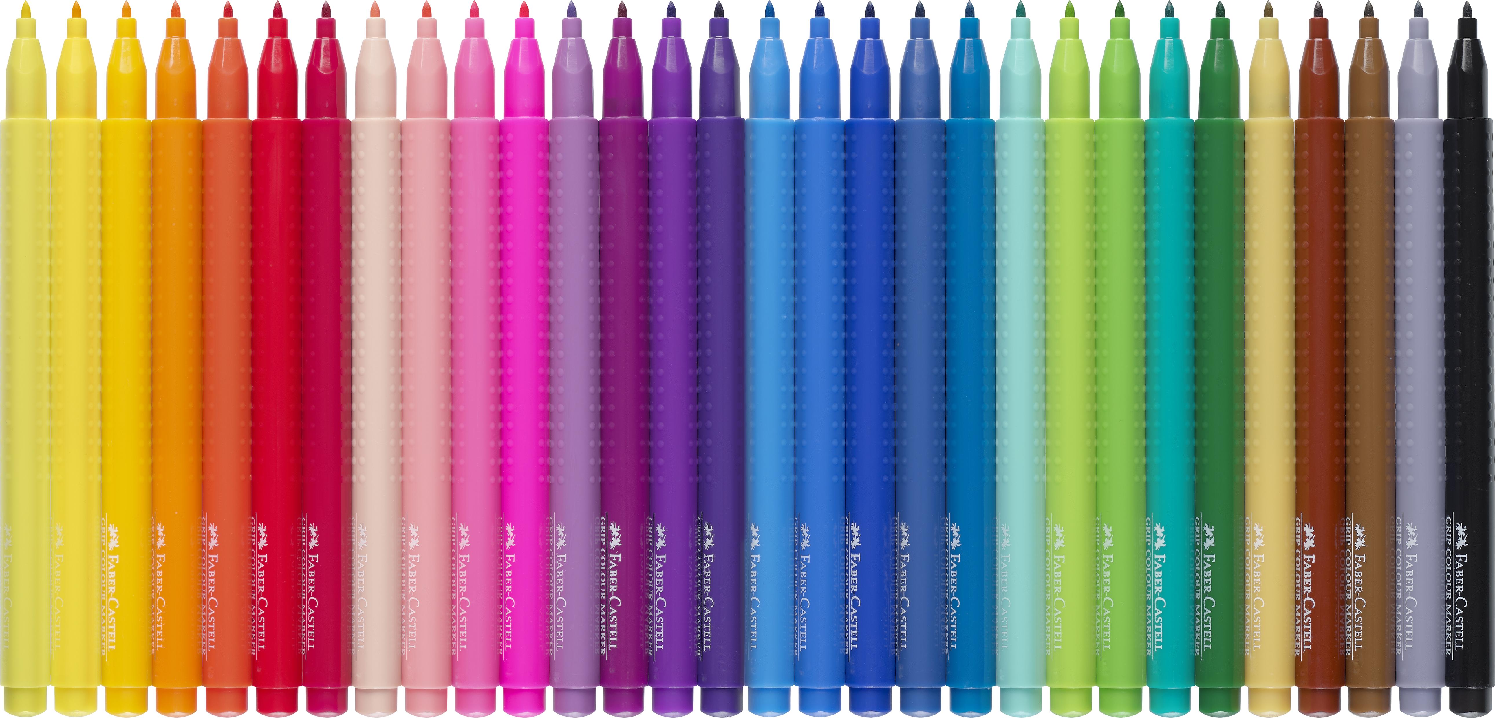 Faber-Castell - Fibre-tip pens Grip Colour Marker set, 30 pc (155335) thumbnail-2