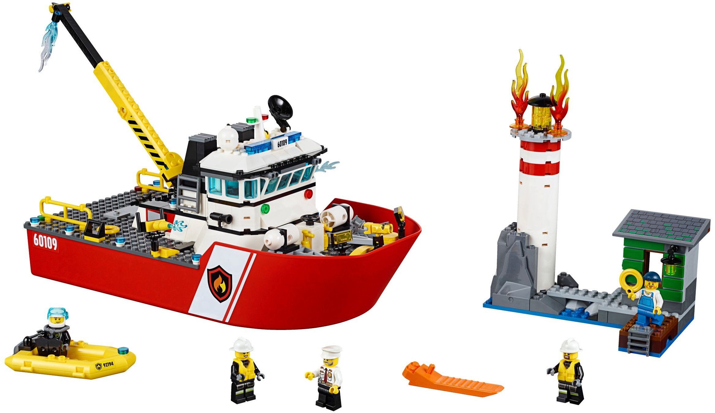 Udvidelse Overskrift hul Køb LEGO City - Brandvæsnets båd (60109)