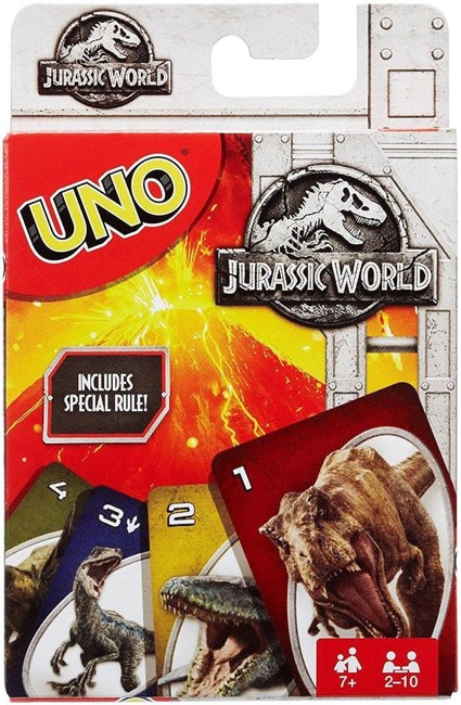UNO Jurassic World Card Game Kids Children Fun Play Toy