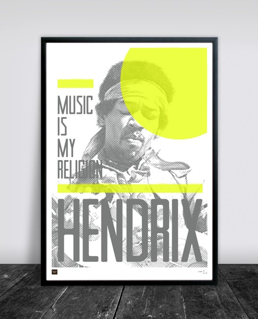 Buus Works - Hendrix Plakat 50 x 70 cm.
