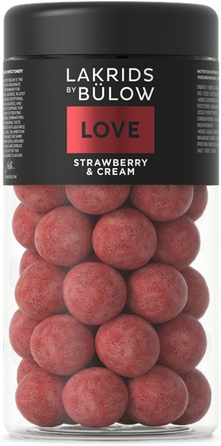 Lakrids By Bülow - LOVE 2019 – Strawberry & Cremet Fløde Chokoladeovertrukket Lakrids 265 g
