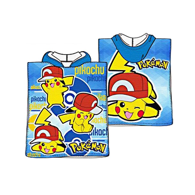 Pokemon Go Kids Double Sided Hooded Towel Poncho 100*50 cm