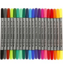 Textilmalstifte - Standard-Farben - 20 Stck.