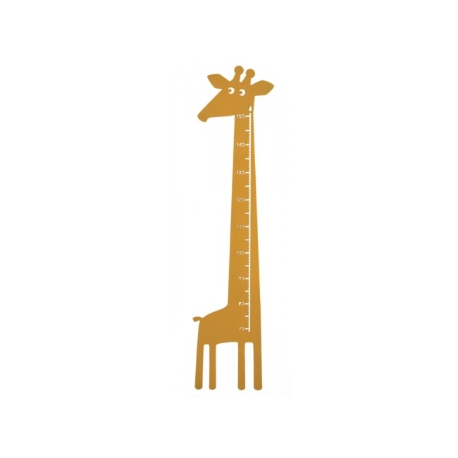 Roommate - Giraf Højdemåler 115 x 28 cm - Lys Gul