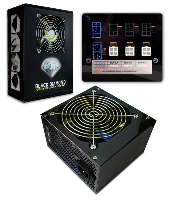 Point of View - Black Diamond 850W Modular ATX 12V SLI Ready Power Supply Unit for PCs