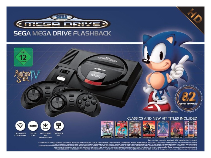 Sega Mega Drive Flashback HD with Wireless Controllers