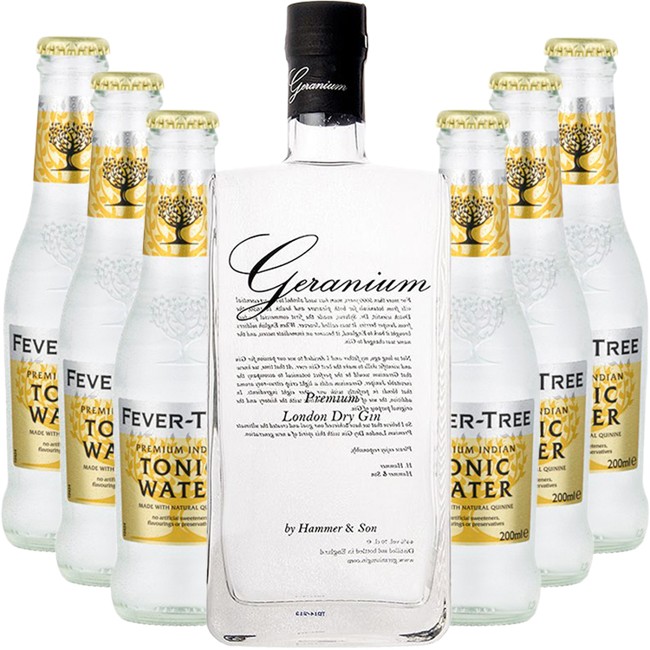 ​​Geranium Gin + 6 stk. Fever-Tree Premium Indian Tonic Water​