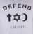 Defend Paris 'Coexist' T-shirt - Hvid thumbnail-2