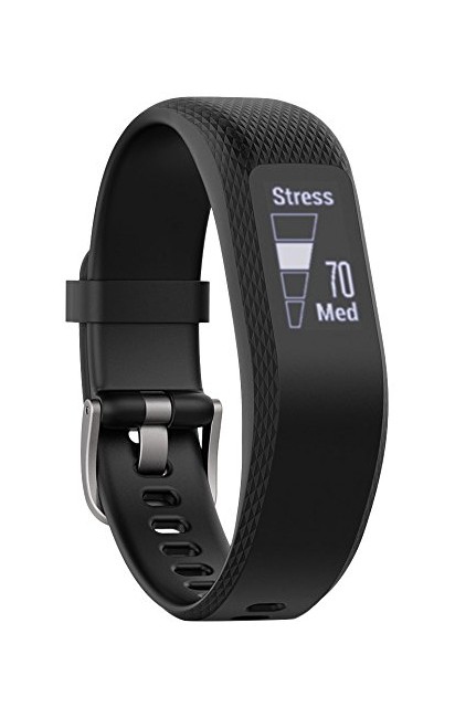 Garmin 010-01755-03 Vivosmart 3 Smart Activity Tracker with Wrist Based Heart Rate and Fitness Monitoring Tools - Large, Black