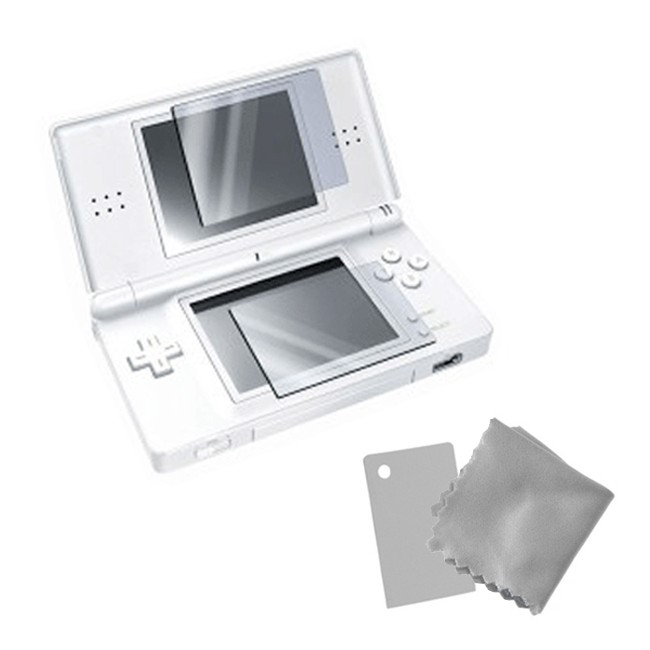ZedLabz pack of 4 top & bottom clear screen protectors inc cleaning cloth for Nintendo DS Lite [NDSL]