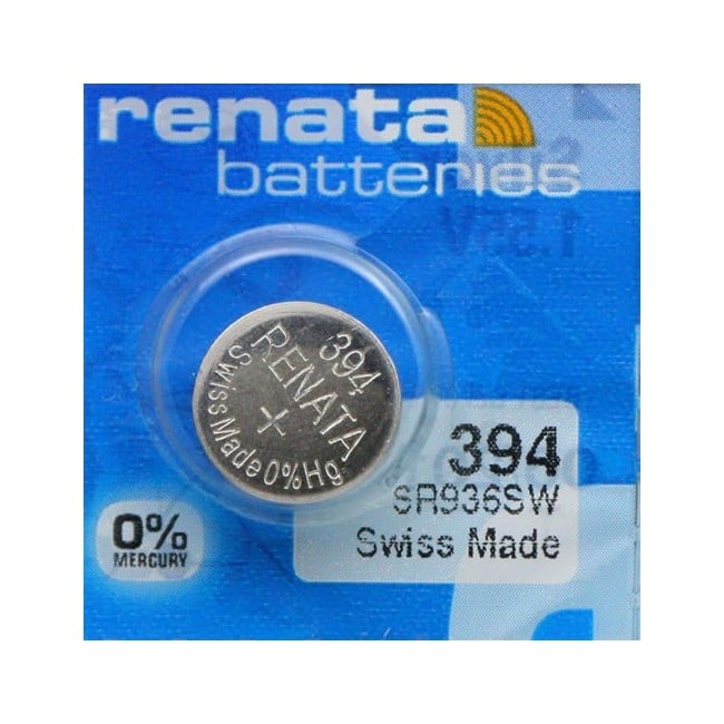 Renata 1.55 Volt Watch Battery 394 Replaces - Pack of 10 (SR936SW)