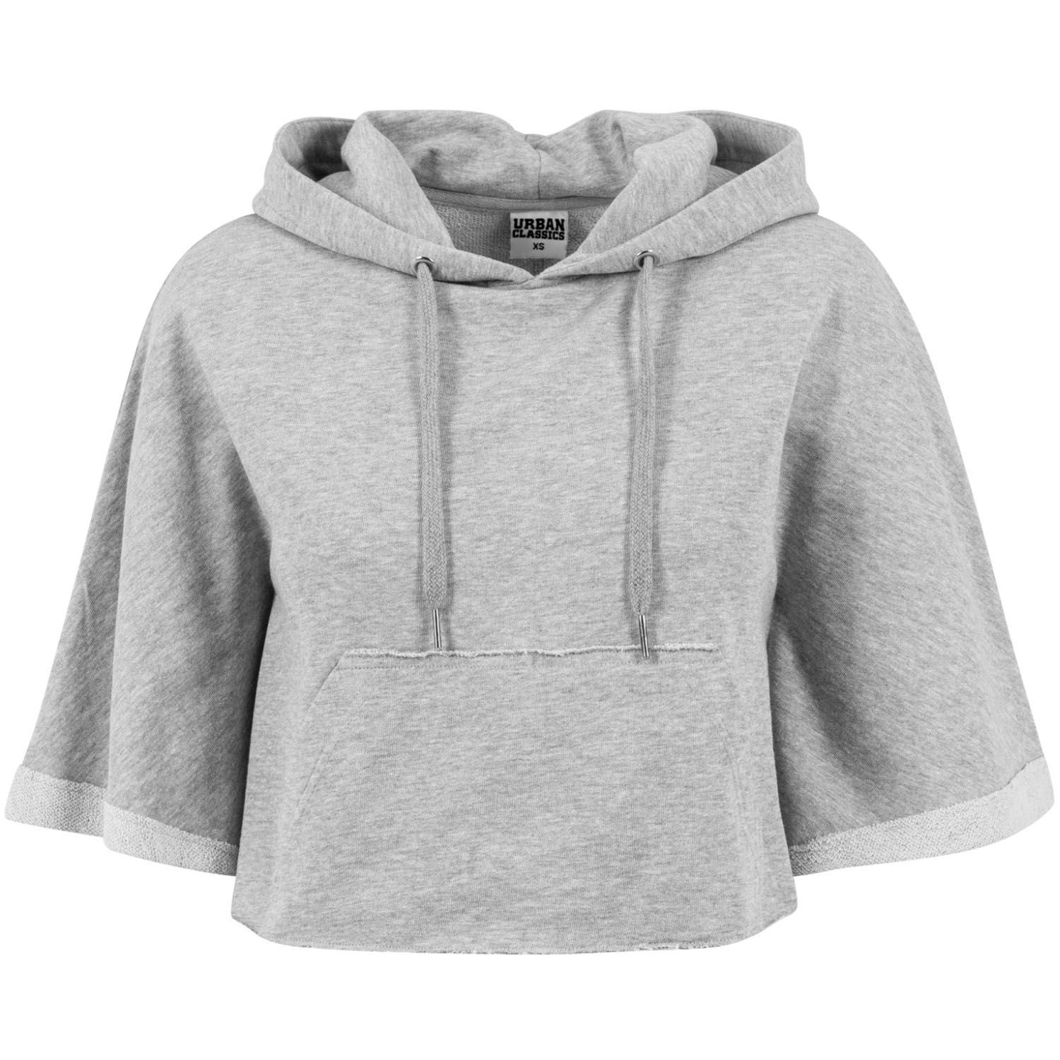 Buy Urban Classics Ladies - CROPPED Hooded Poncho grey