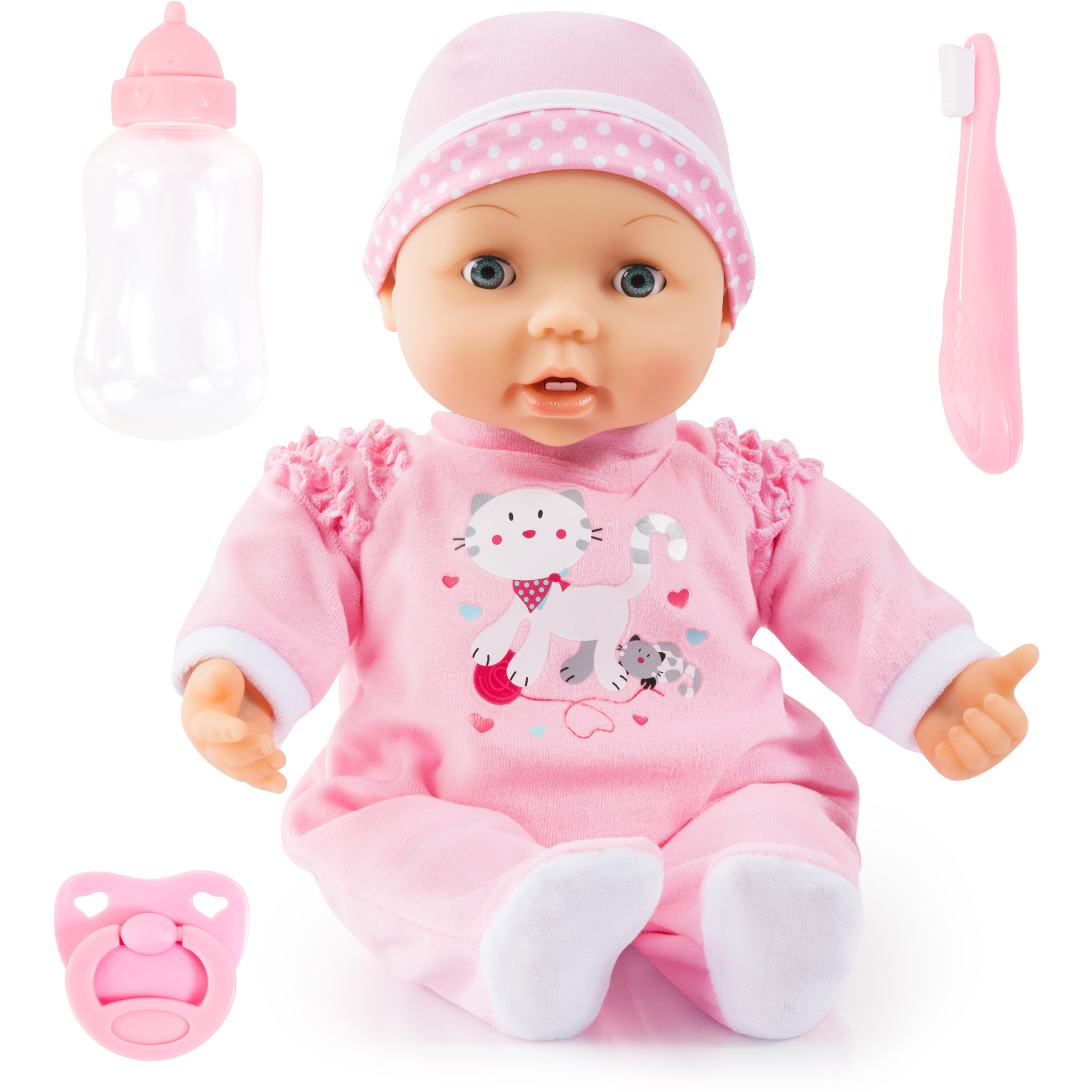 Bayer Magic Teeth Baby Puppe Spielzeug elektrisch Komplettset Kinder Mädchen 