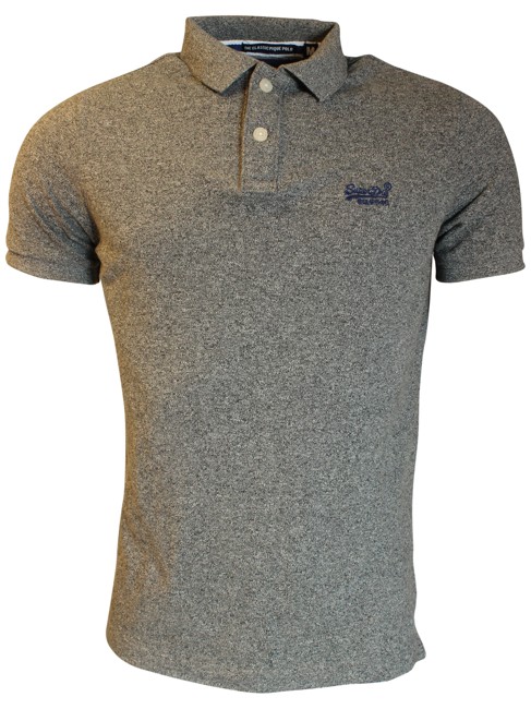 Superdry Classic New Fit Pique Polo Black Grit