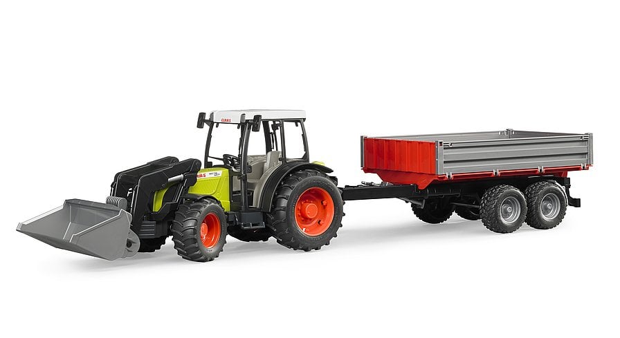 Bruder - Claas Nectis 267 F with frontloader and tipping trailer (02112) - Leker