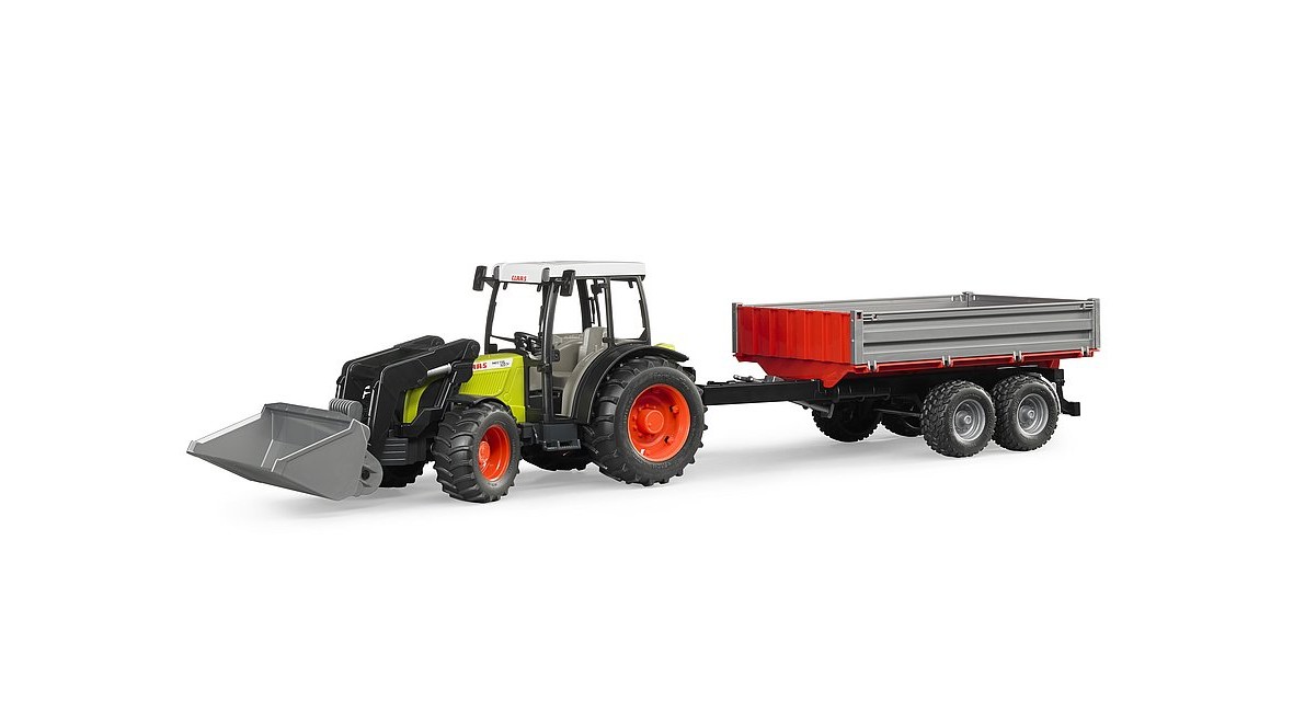 Bruder - Claas Nectis 267 F with frontloader and tipping trailer (02112)