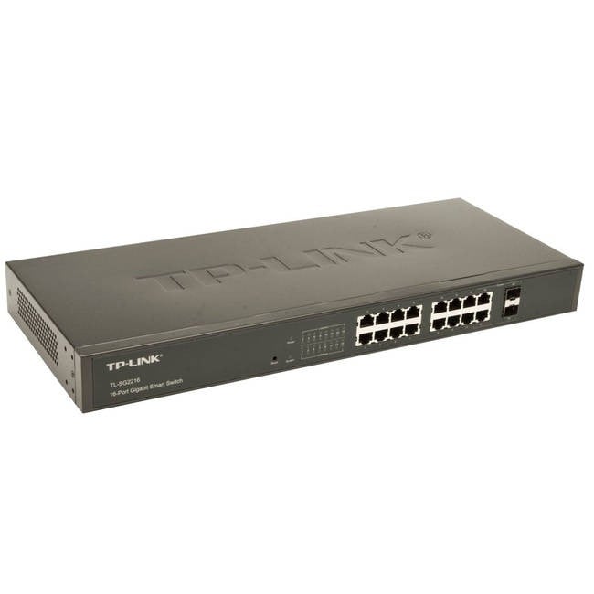 TP LINK (TL-SG2216) 16 Port Gigabit Managed Switch 2x Combo SFP Slots VLAN
