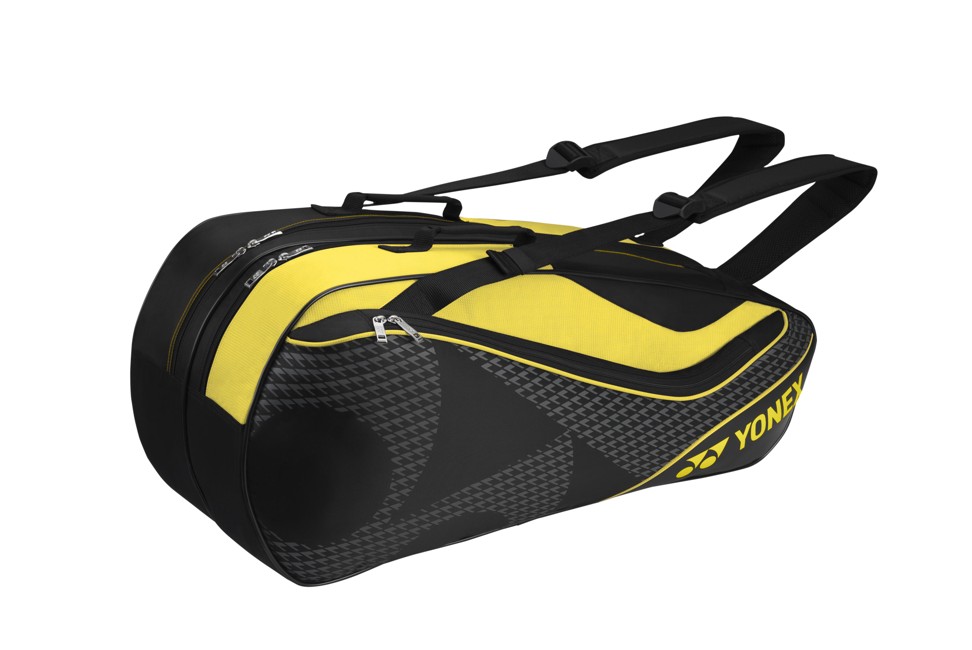 Yonex - BAG8726EX Active Series Racquet Bag (6 pcs.) Black/Acid Yellow