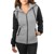 Urban Classics Ladies - DIAMOND FAUX LEATHER Zip Hoody grey thumbnail-3