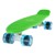 Land Surfer Cruiser Skateboard 22" GREEN BOARD TRANSPARENT BLUE WHEELS thumbnail-1