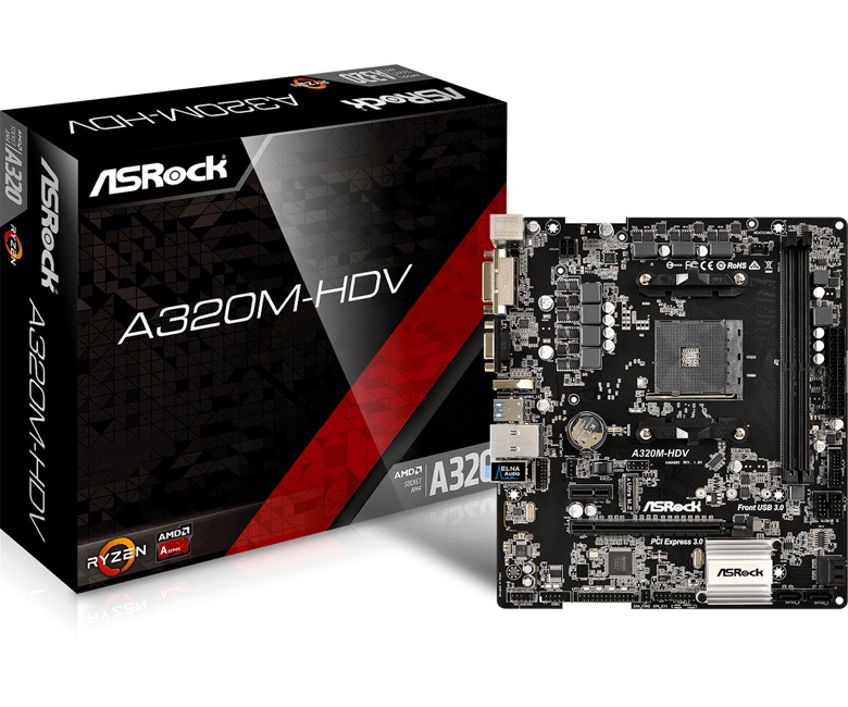 Asrock A320M-HDV AMD A320 Socket AM4 Micro ATX motherboard