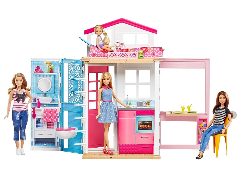 Barbie - Stort Dukkehus med Dukke  (DVV48)