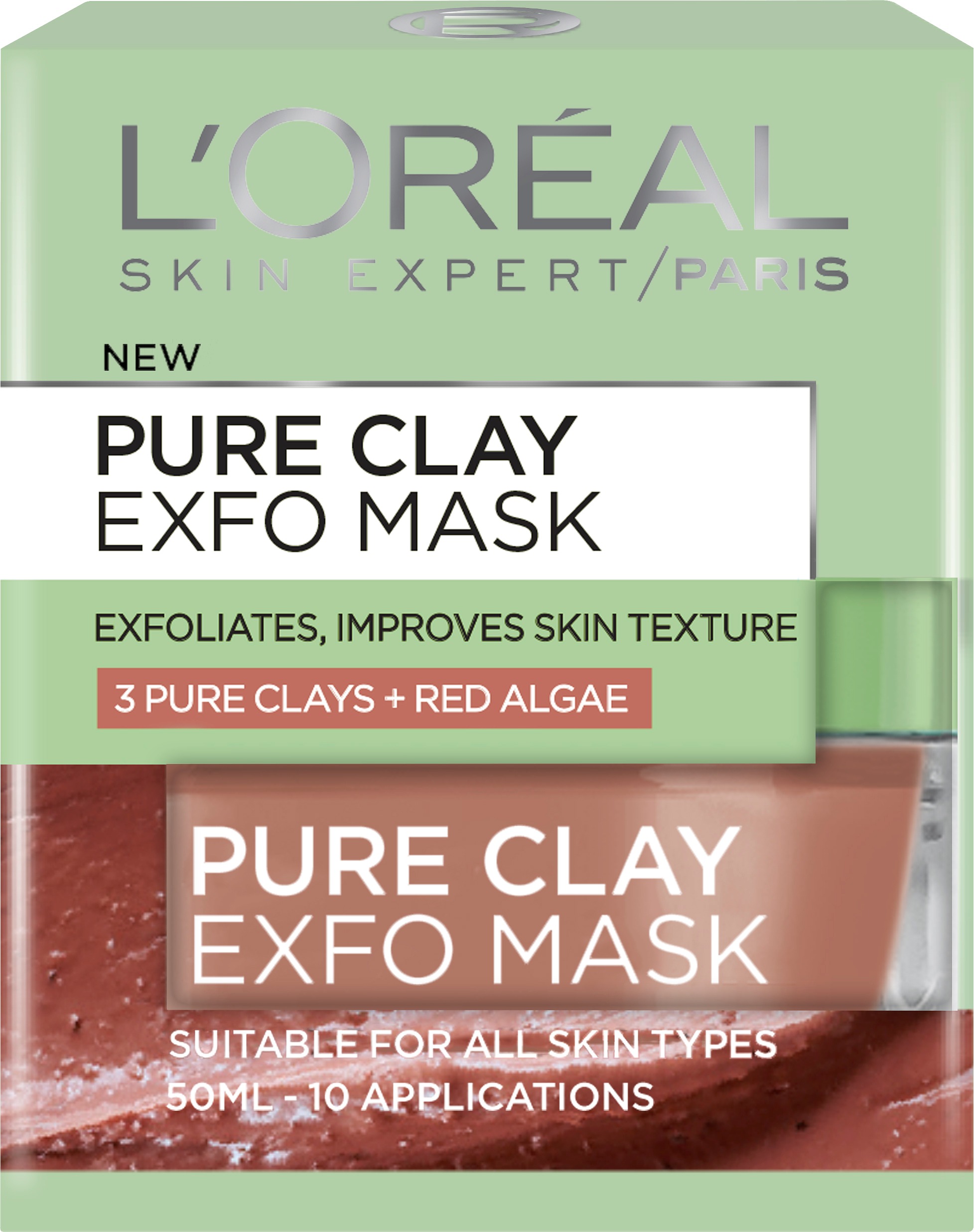 Køb L'Oréal - Clay Exfo Mask - Ansigtmaske ml