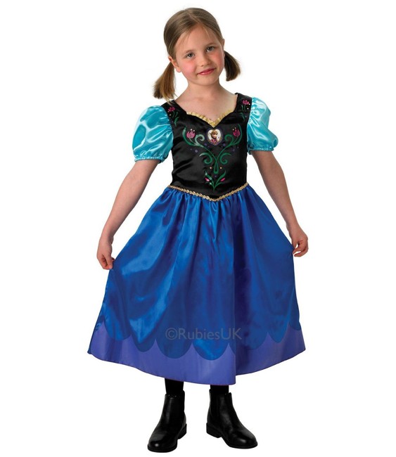 Kostume - Frost Klassisk Kjole - Anna (3-4 år)