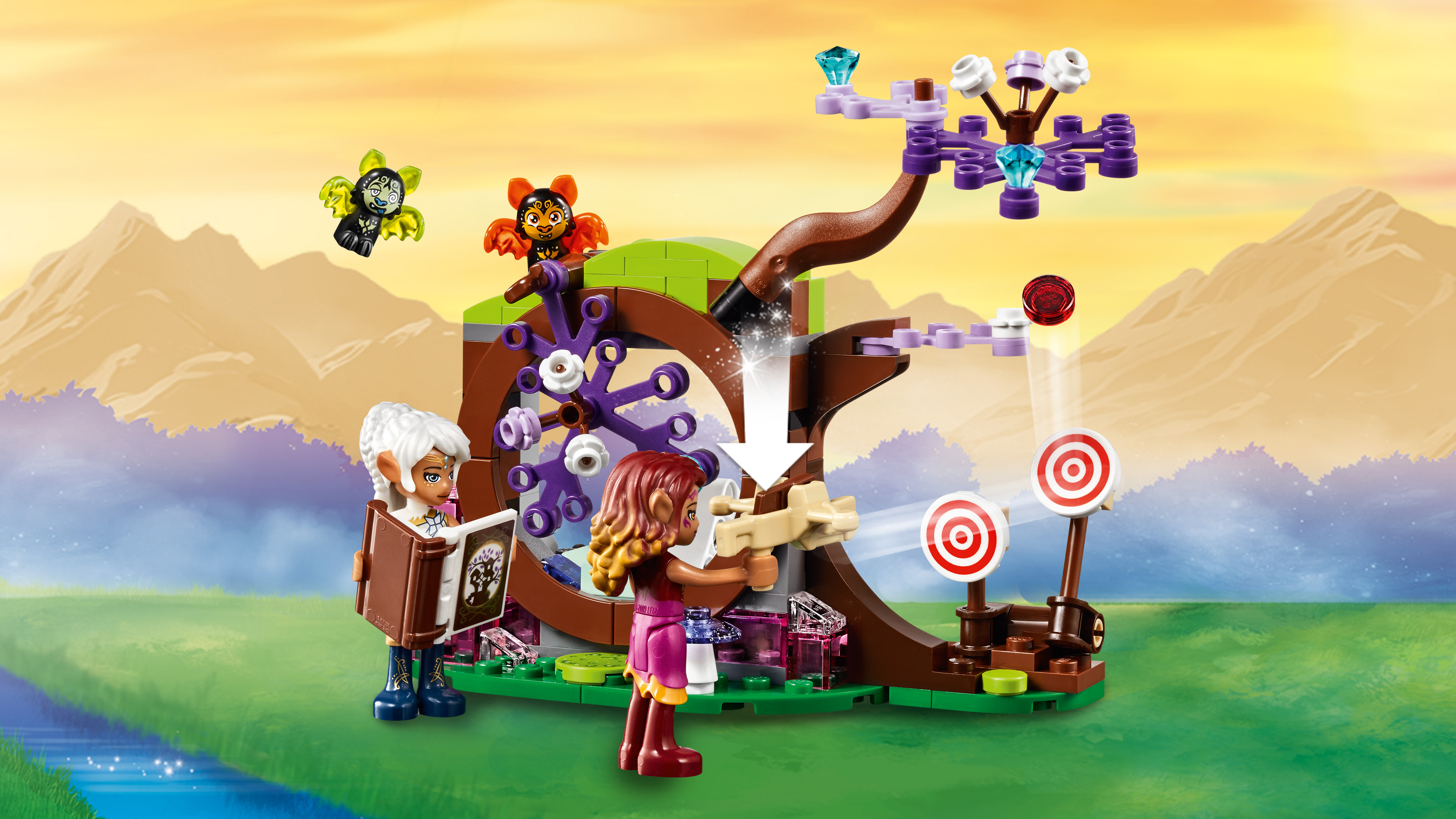 lego elves the elvenstar tree bat attack 41196