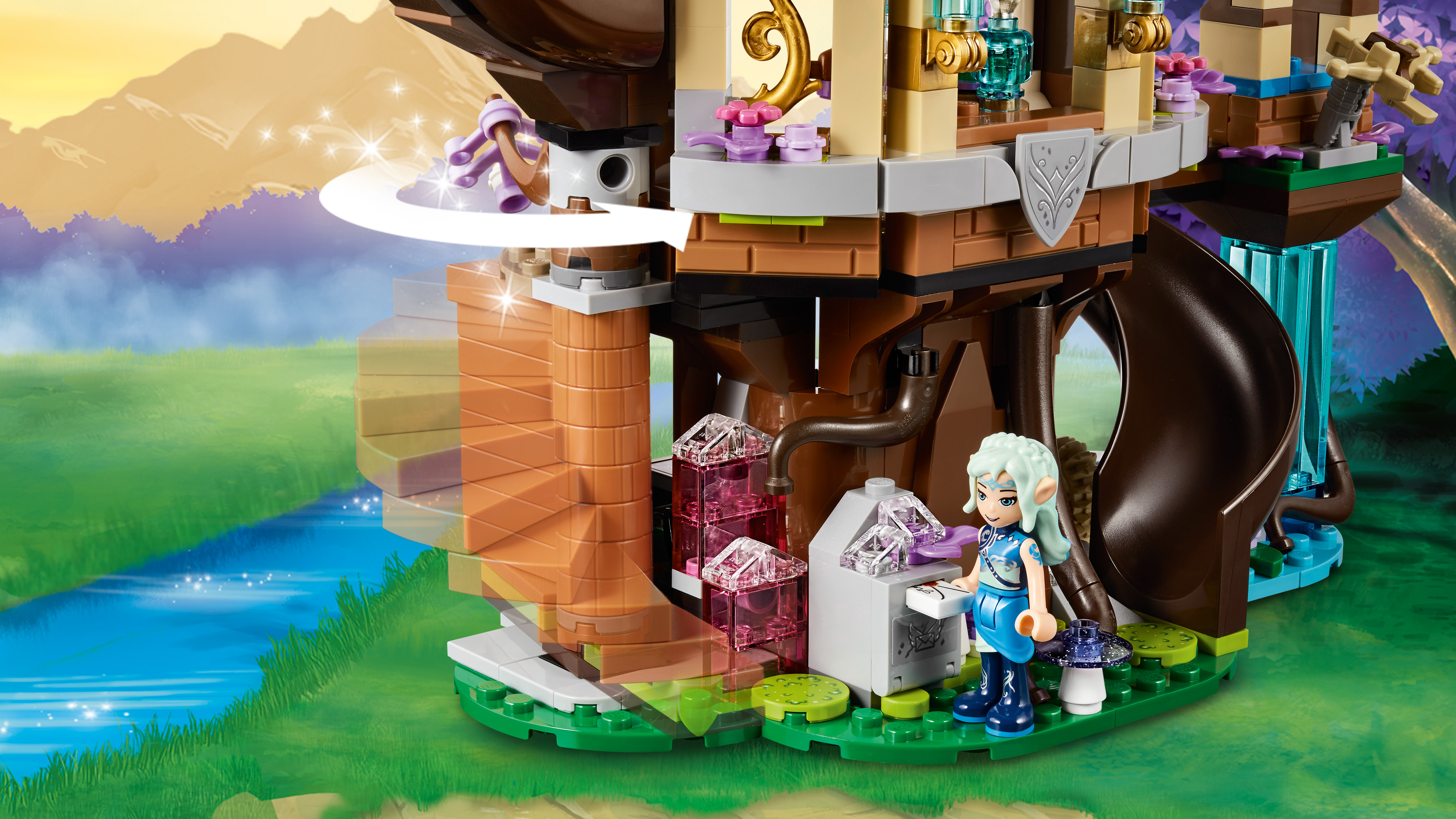 lego elves the elvenstar tree bat attack 41196