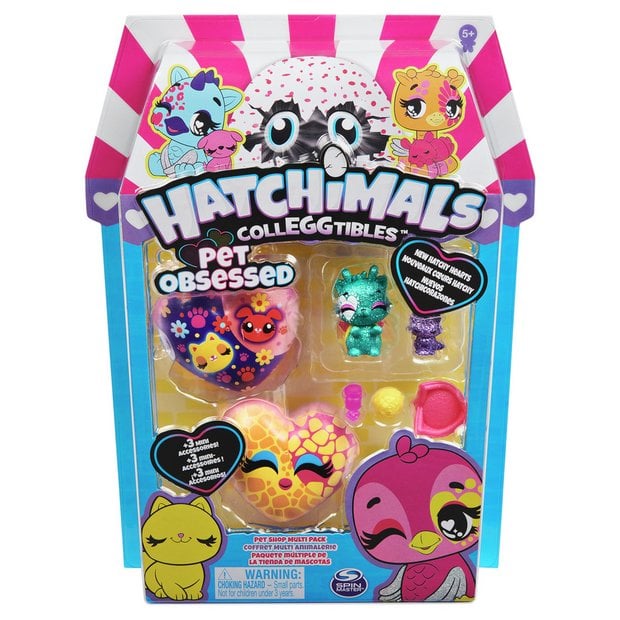 CollEGGtibles Pet Obsessed Pet Shop Multi-Pack with 3 3 Hatchimals 6054182 