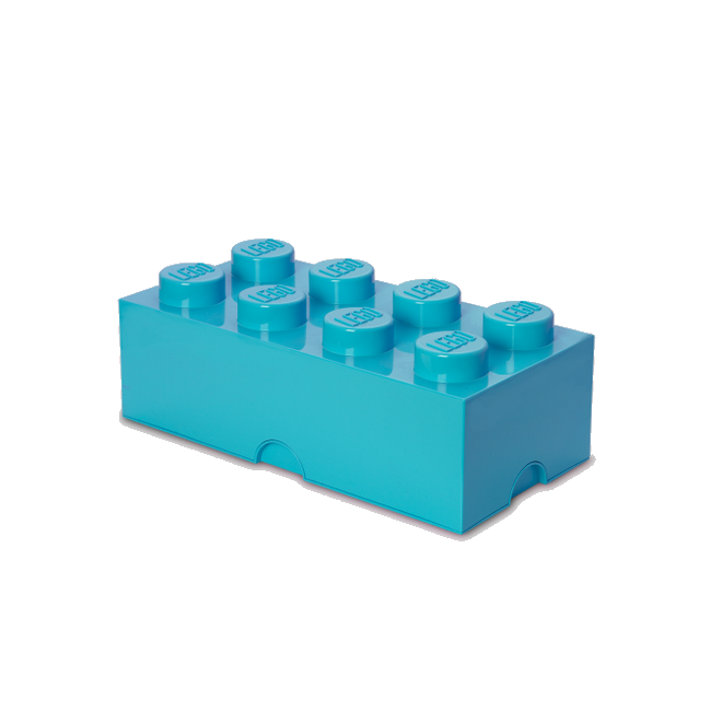 Room Copenhagen - LEGO Opbevaringskasse Brick 8 - Medium Azur