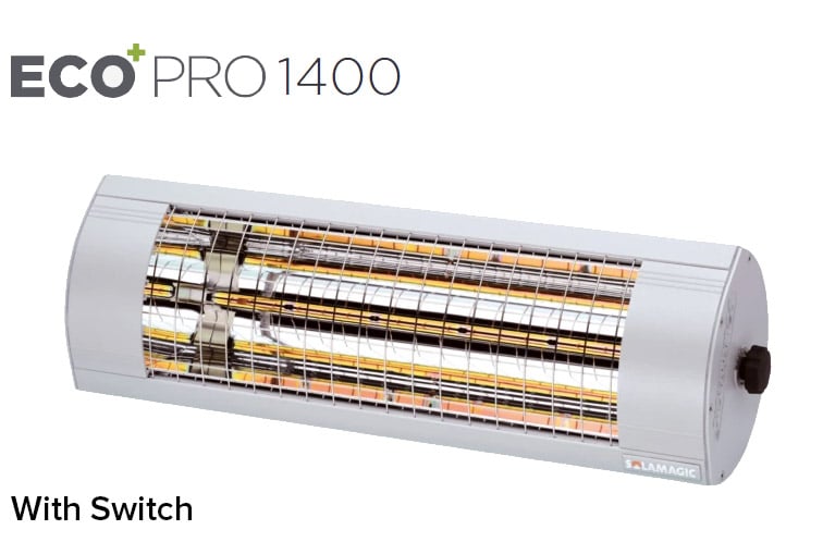 ​Solamagic - 1400 ECO+ PRO Patio Heater W/Switch - Titanium