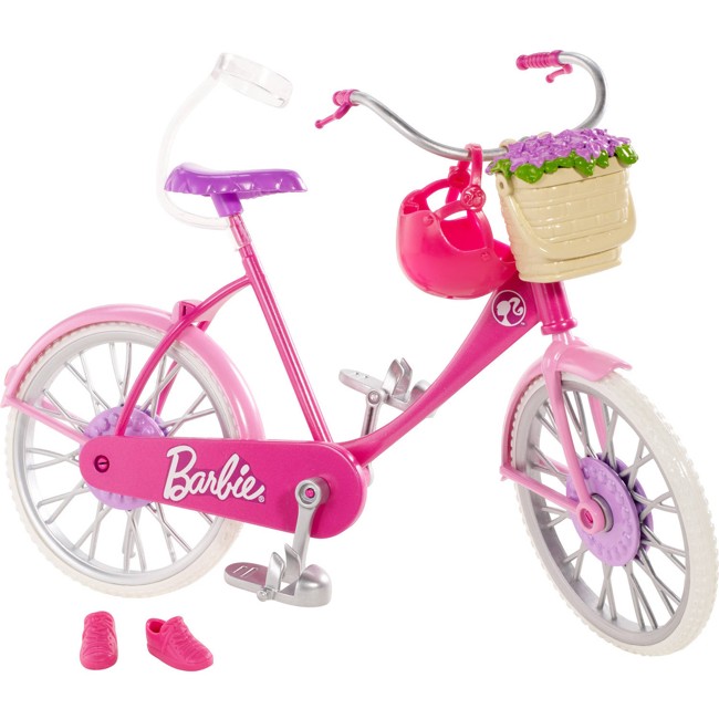 Barbie - Pink cykel med tilbehør (bdf35)
