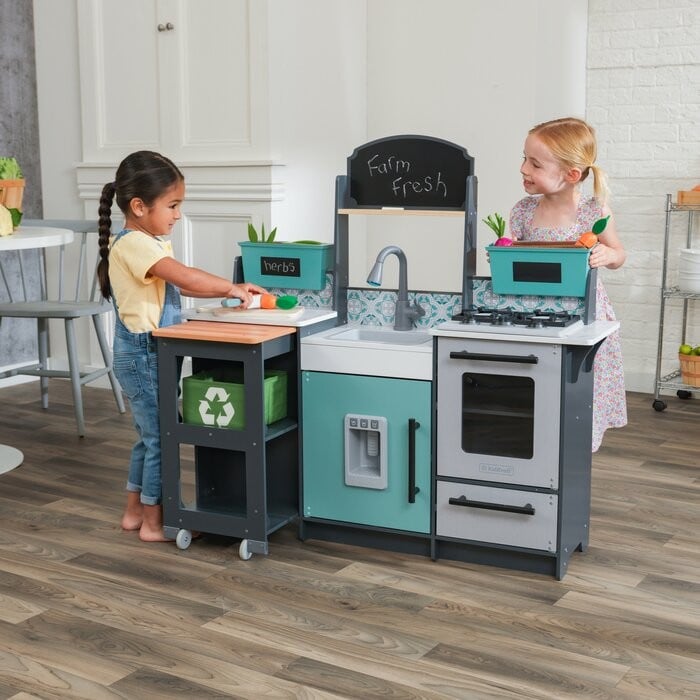 artisan island play kitchen kidkraft