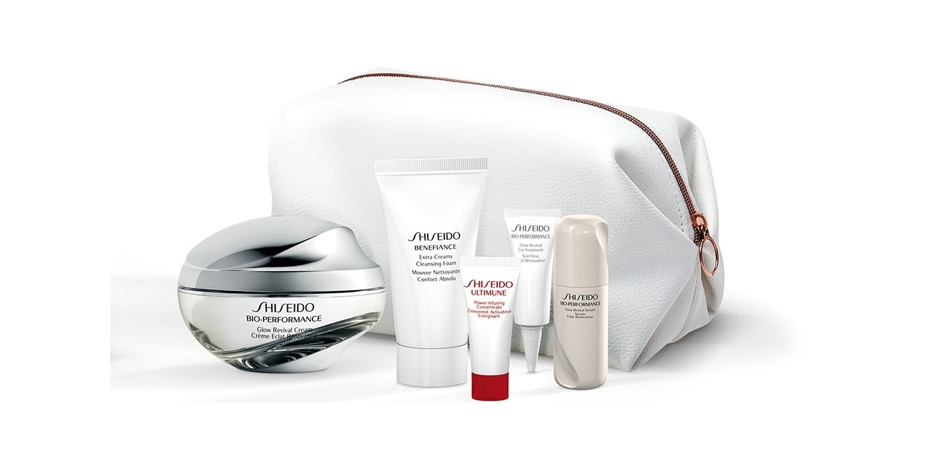 ​Shiseido - Bio-Performance Creme 50 ml + Cleansing Foam 30 ml + UTM concentrate 5 ml + Serum 7 ml + Eye Cream 3ml - Gavesæt