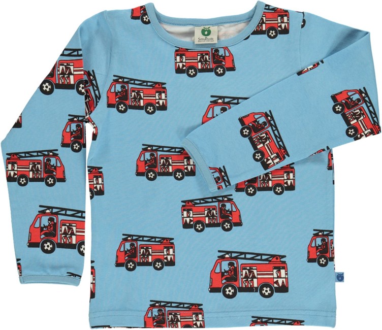 Småfolk - T-shirt w. Firetruck Print