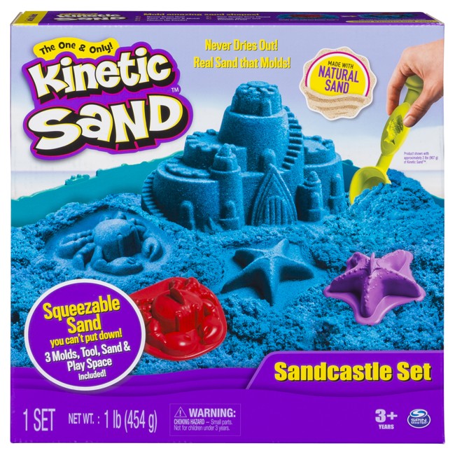 Kinetic Sand - Blå Sandslot Sæt (450g)