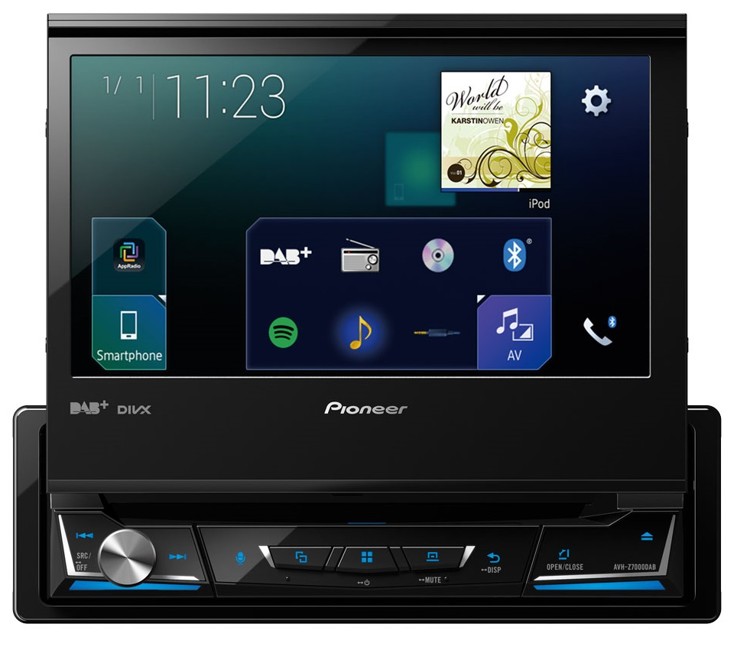Pioneer AVH-Z7000DAB - Apple CarPlay, Bluetooth og USB