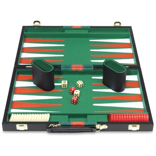 Backgammon i resväska