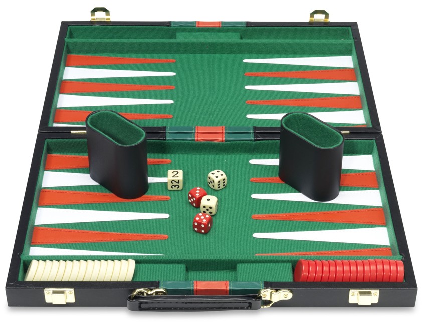 Backgammon matkalaukussa