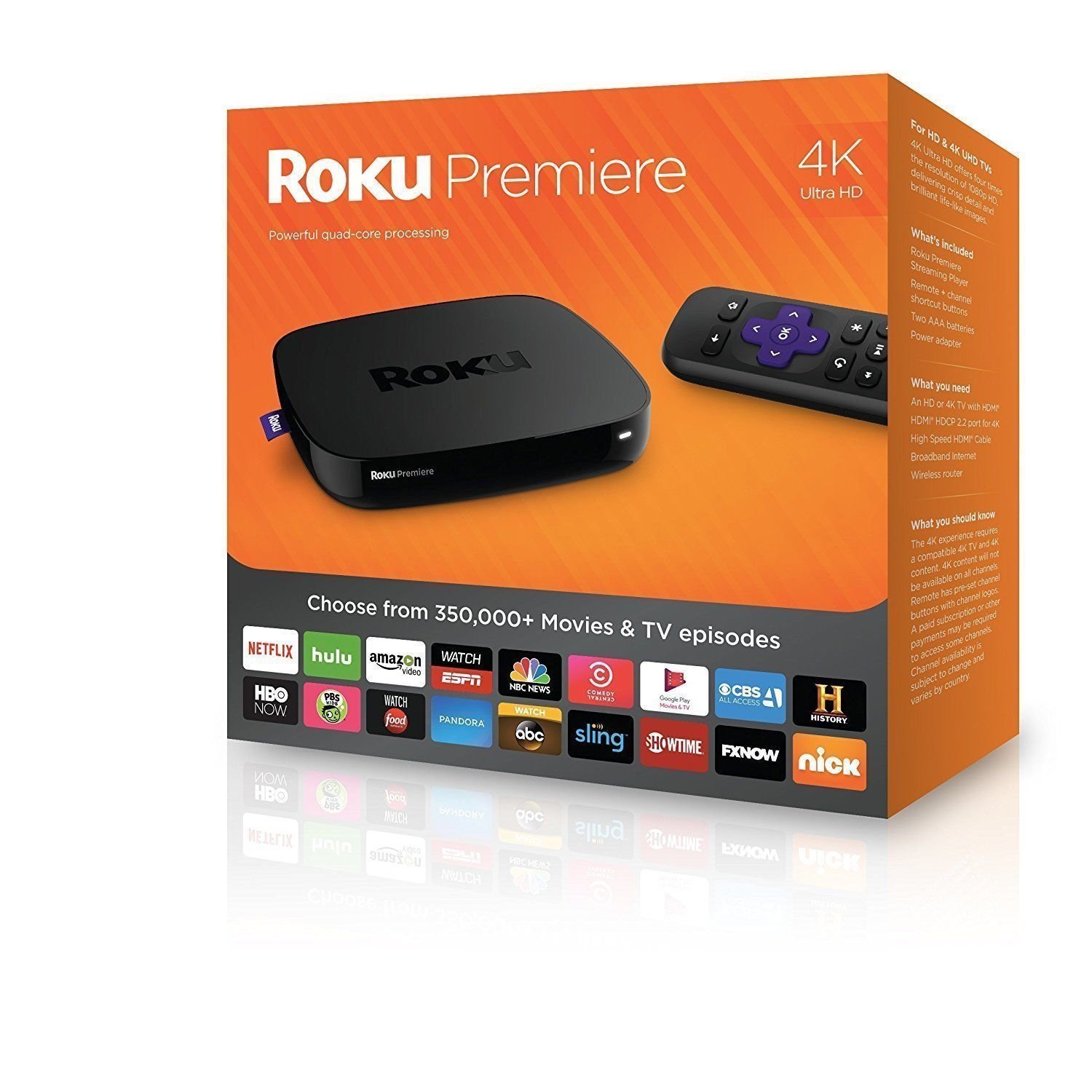 Køb Roku Premiere 4620RW Ultra HD - Powerful quad-core processing
